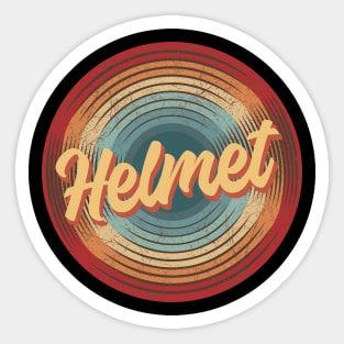 Helmet Vintage Circle Sticker